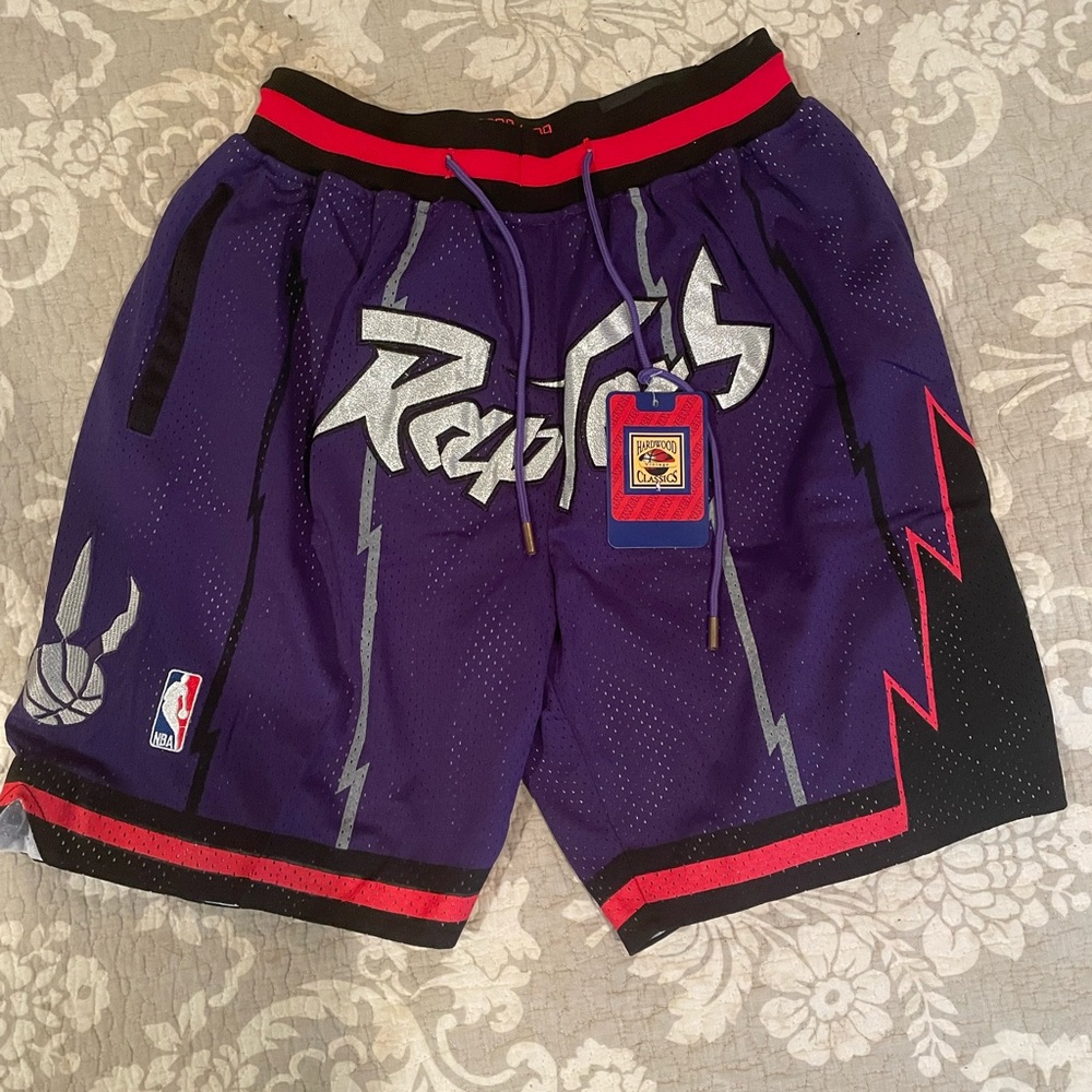 Just Don Hardwood Classics Raptors Basketball Shorts